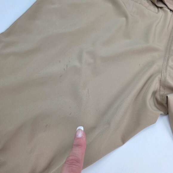 Womens Beige Strapless Button-Front Jumpsuit With Pockets & Elastic Hem Size 2X - Picture 16 of 16